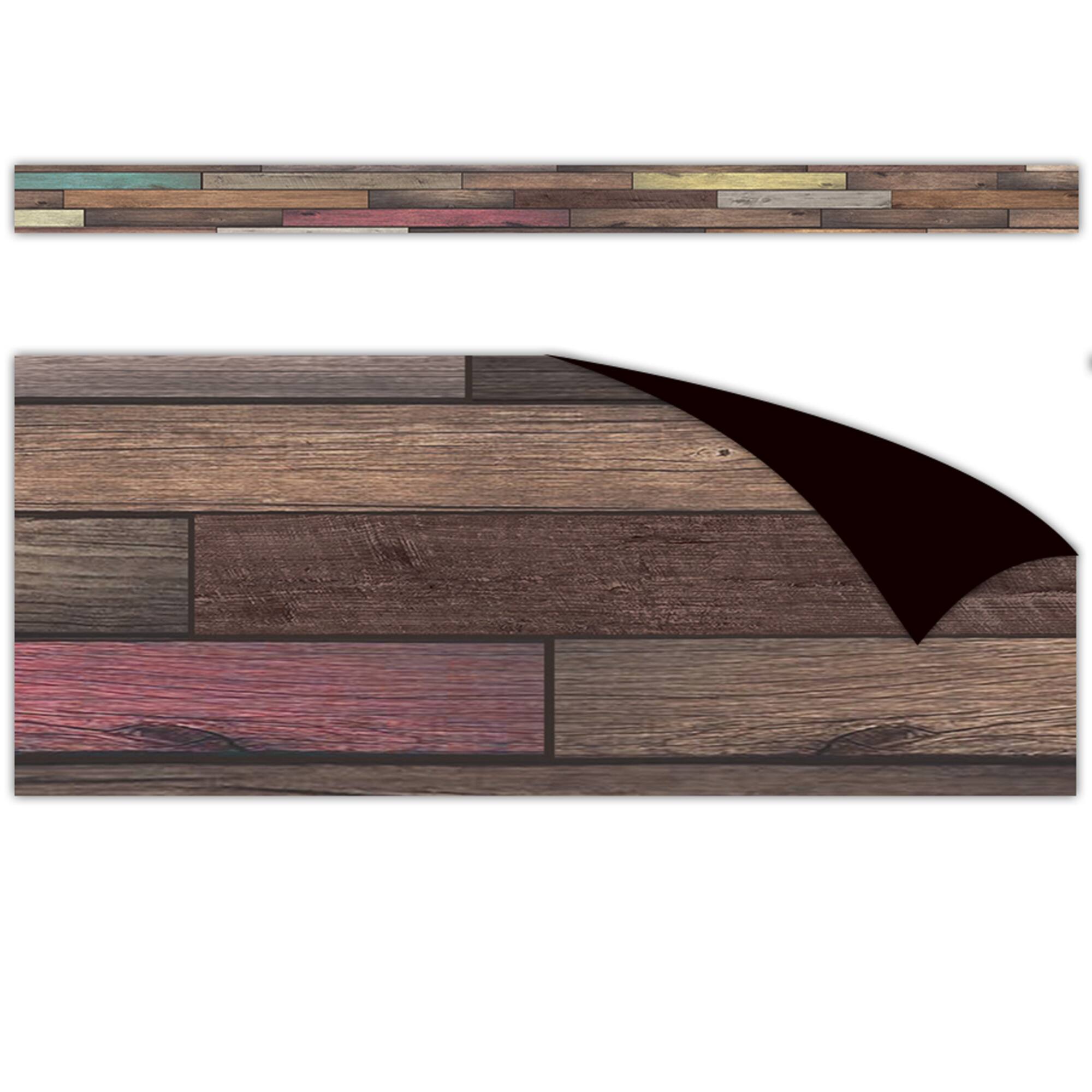 Teacher Created Resources Reclaimed Wood Design Magnetic Border, 72ft.
